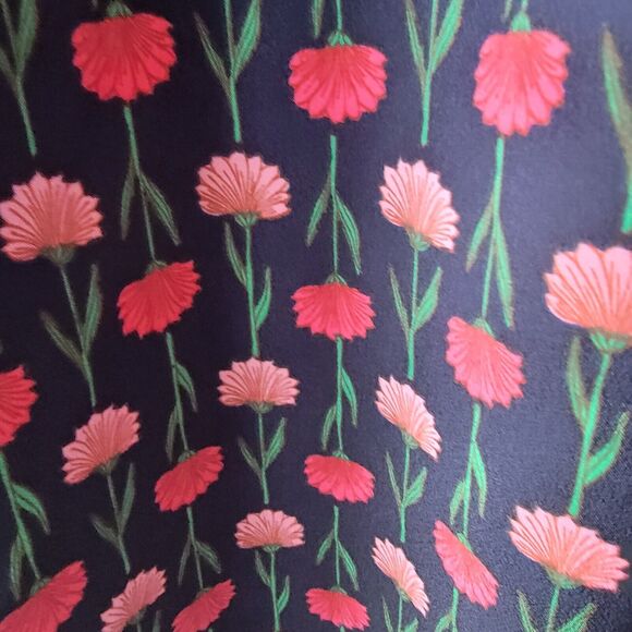 J. Crew  BA844 Womens size M Navy Blue Plink Flower Print Midi Skirt Pull-On - Picture 5 of 10